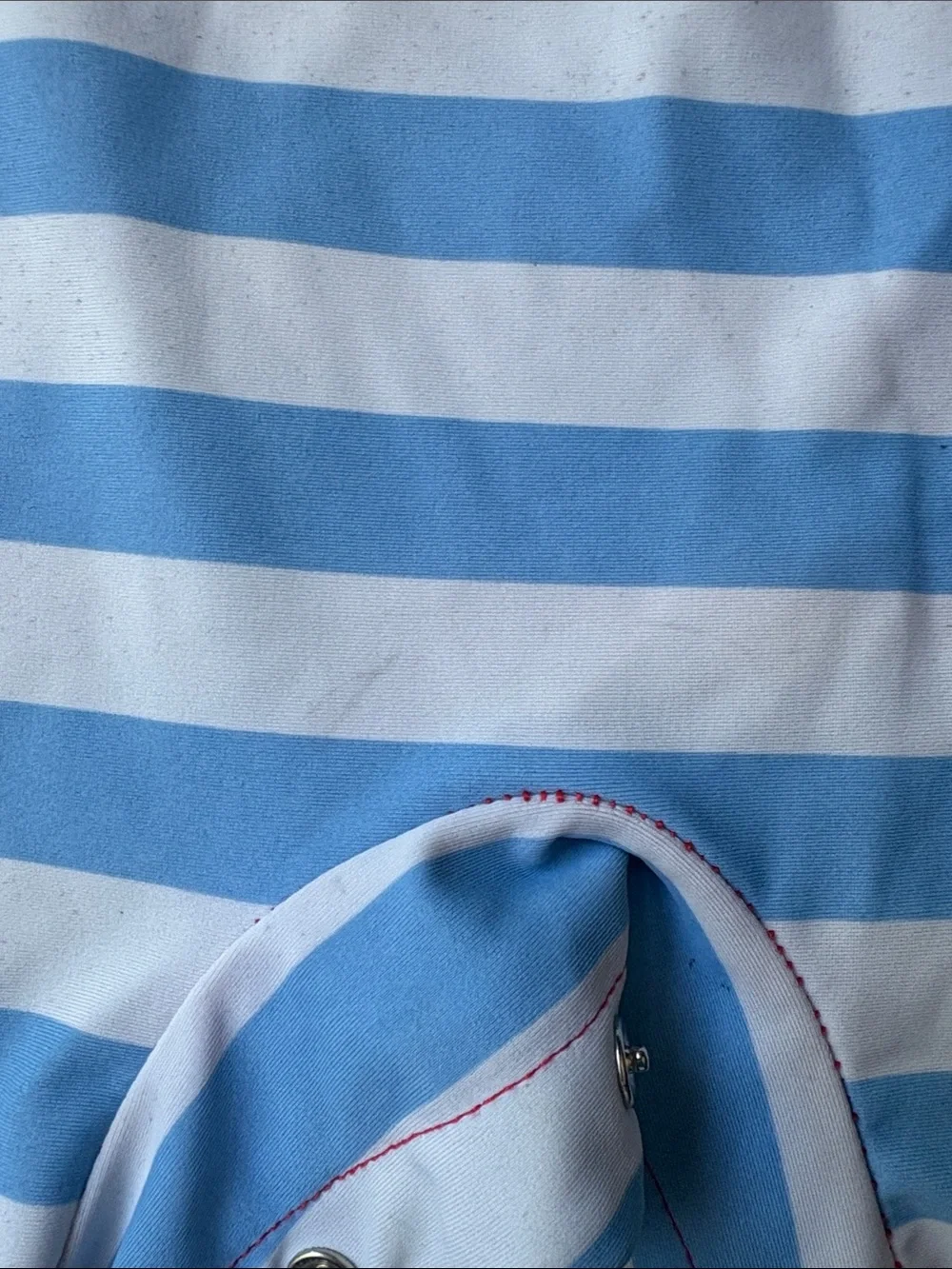 Little Me Blue & White Striped One-Piece with Red Crab Rashguard size 24m